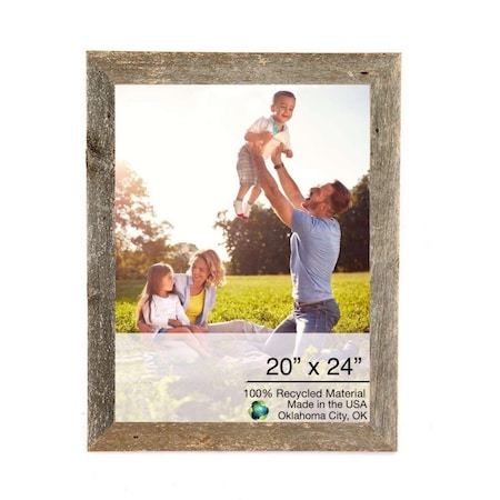 Palacedesigns 20 x 24 in. Rustic Farmhouse Espresso Brown Wood Picture Frame PA3659424